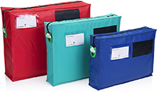 pochette securisee universelle soufflets differentes couleurs bleu rouge vert